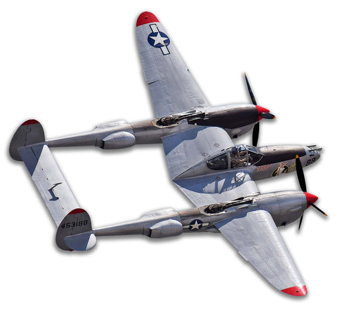 P-38 Lightning Cut-out Vintage Sign Metal Sign
