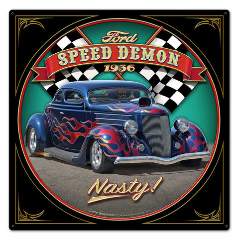 1936 Blown Coupe Vintage Sign Metal Sign