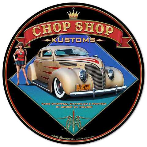 1938 Ford Kustom Vintage Sign Metal Sign