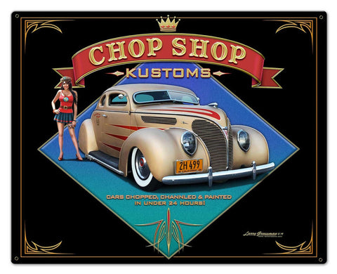 1938 Ford Kustom Vintage Sign Metal Sign