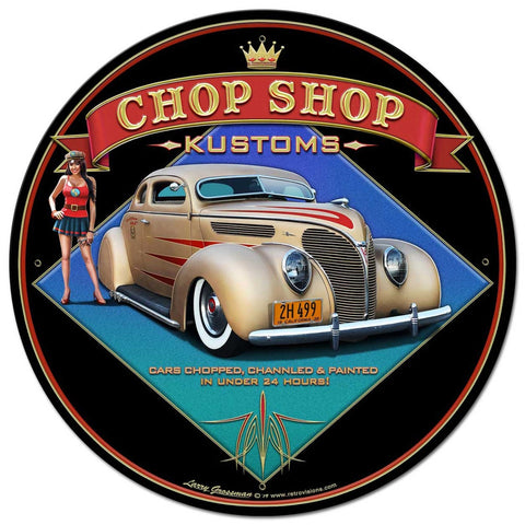 1938 Ford Kustom Vintage Sign Metal Sign