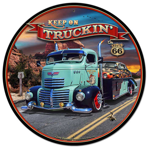 1947-Truckin'-Rt-66-Metal-Sign