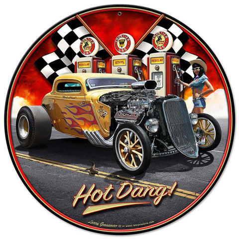 1933 Hot Dang Metal Sign