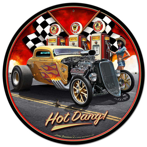 1933 Hot Dang Metal Sign