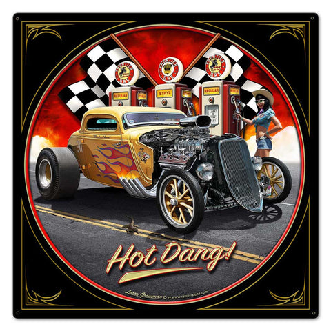 1933 Hot Dang Metal Sign