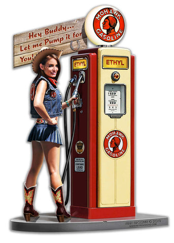 Gas-Pump-Girl-Wild-Metal-Sign