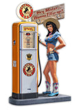 Gas Pump Girl 2 Metal Sign