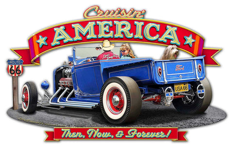 CRUISIN' AMERICA Metal Sign