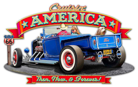 CRUISIN'-AMERICA-Metal-Sign