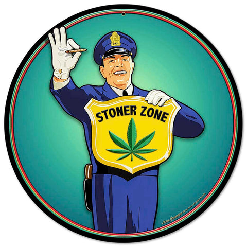Guard Stoner Zone Metal Sign