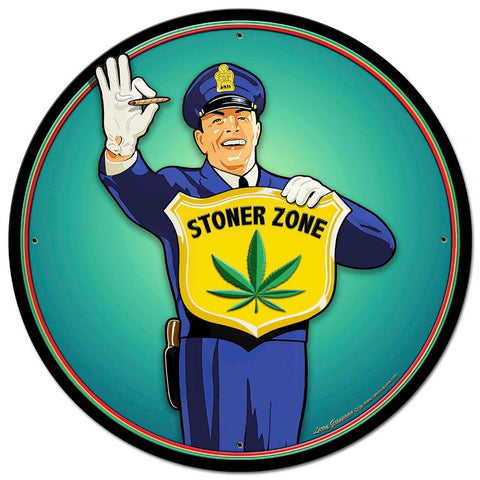 Guard Stoner Zone Metal Sign