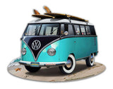 VW-BUS-CUT-OUT-TURQUOISE-Metal-Sign