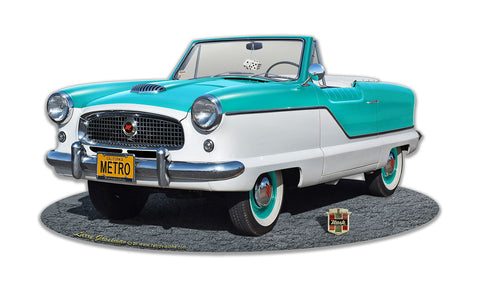 Nash Metro Turquoise Cut-out Metal Sign