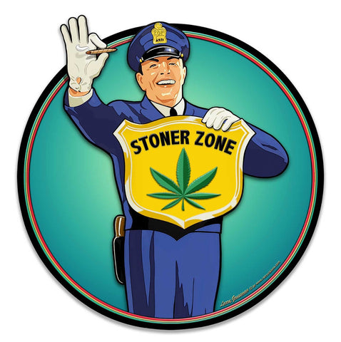 Guard Stoner Zone Metal Sign