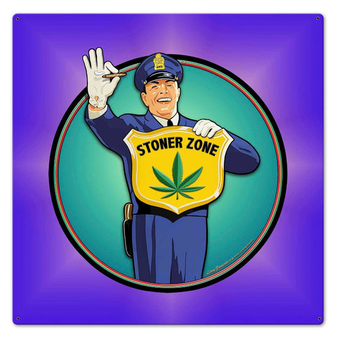 Guard Stoner Zone Metal Sign