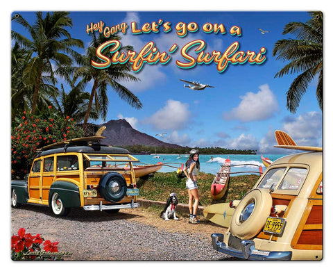 Surfin' Safari Metal Sign
