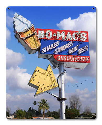 Bo Mac's Metal Sign