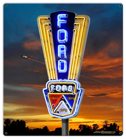 Neon Car Sign Metal Sign