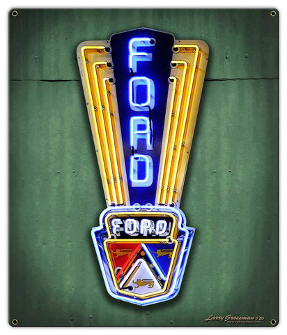 Neon Car Sign 2 Metal Sign