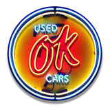 OK Used Cars Neon Sign Metal Sign