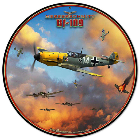 Me 109 Battle of Britain Metal Sign