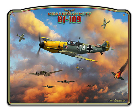 Me-109 Battle of Britain Frame Metal Sign