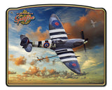 Spitfire Dog Fight Frame Metal Sign