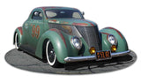 1937 Speed Coupe Cut out Metal Sign