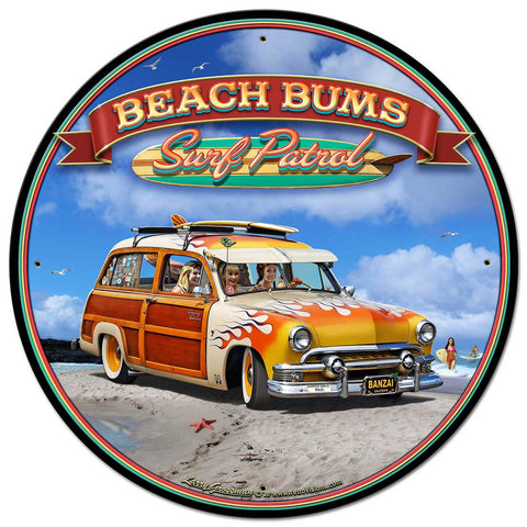 1951 Surf Woody Metal Sign