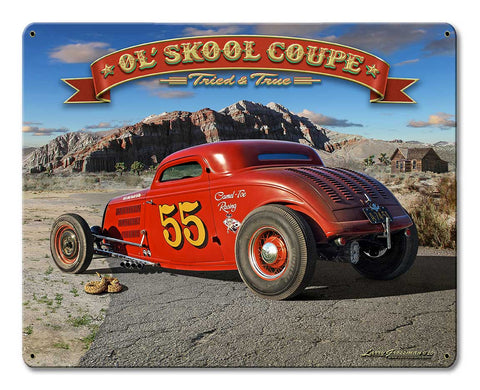 1933 Ol' Skool Coupe Metal Sign