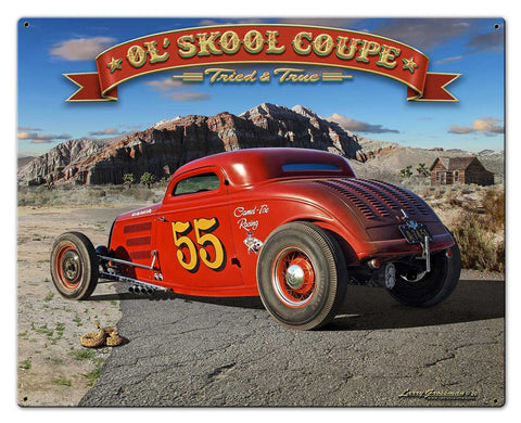 1933 Ol' Skool Coupe Metal Sign
