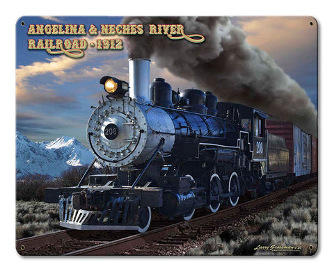 A&NR Train Metal Sign