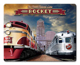 Rock Island Rocket Metal Sign