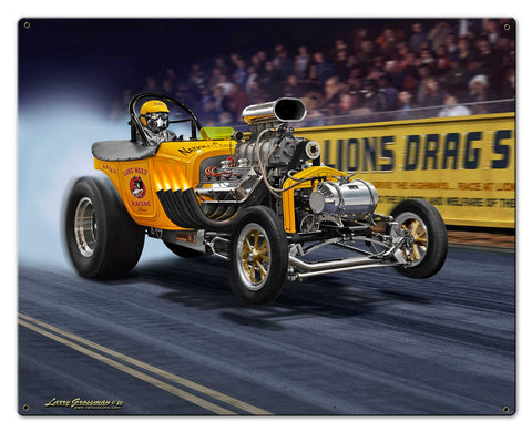 1923 T Bucket Fuel Altered Metal Sign