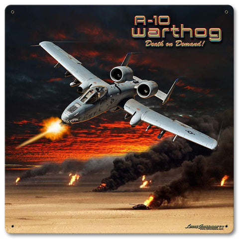 A 10 Warthog Metal Sign