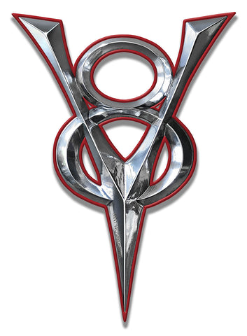 1930 V 8 Red Cutout Metal Sign