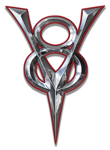 1930 V 8 Red Cutout Metal Sign