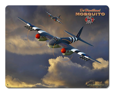 Mosquito WWII Airplane Metal Sign