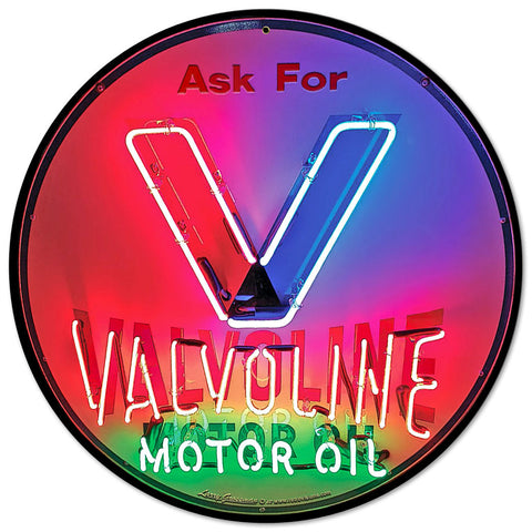 1950's Valvoline Neon Sign Metal Sign