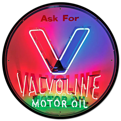 1950's Valvoline Neon Sign Metal Sign