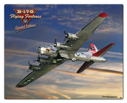B-17 Special Delivery Metal Sign