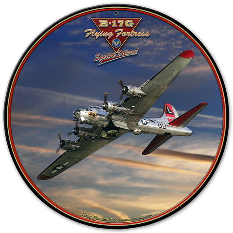 B-17 Special Delivery Metal Sign