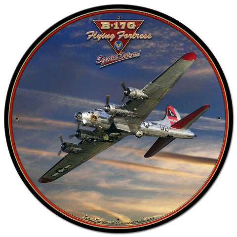 B-17 Special Delivery Metal Sign