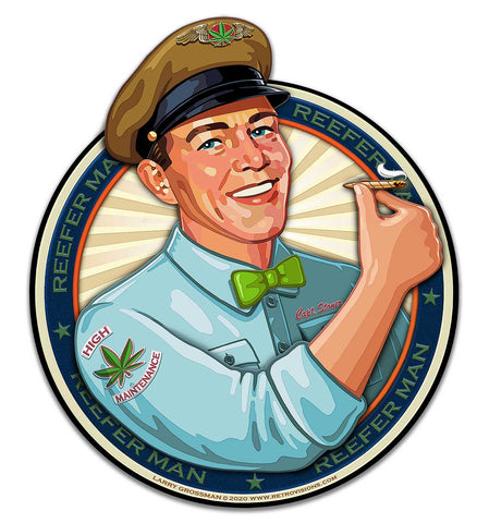 Reefer Man Metal Sign