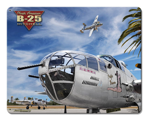 B-25 Mitchell Metal Sign