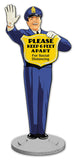 Guard Social Distancing Metal Sign