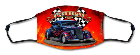 Speed Demon Face Mask Metal Sign