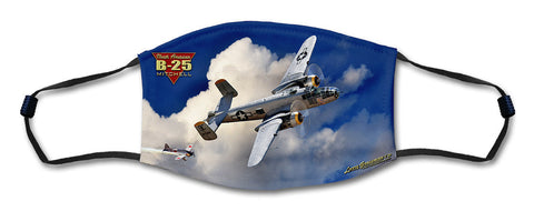 B 25 Face Mask Metal Sign
