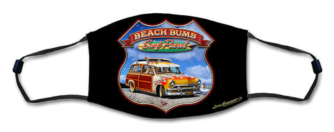 Beach Bums Face Mask Metal Sign