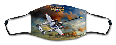 P 38 Face Mask Metal Sign